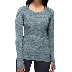 Lululemon Run: Swiftly Tech Long Sleeve Crew Neck Activewear T-Shirt Green 6